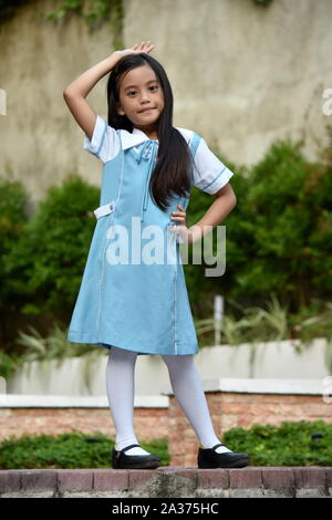 An A Female Student Posing Stock Photo