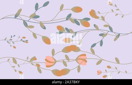 Vector ornamental floral pattern. Background for printing on paper, wallpaper, covers, textiles, fabrics, for decoration Stock Vector