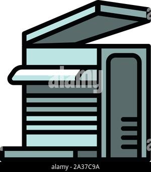 Office xerox icon. Outline office xerox vector icon for web design isolated on white background Stock Vector
