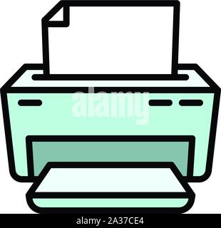 Toner printer icon. Outline toner printer vector icon for web design isolated on white background Stock Vector