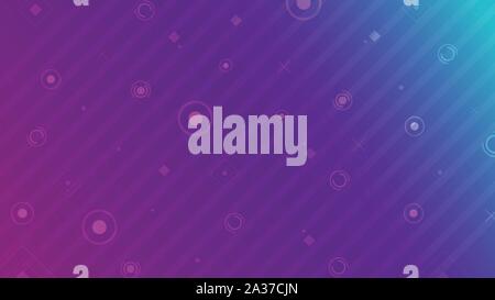 Abstract background basic geometry on colorful neon background vector illustration Stock Vector