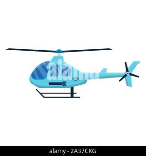 Passenger helicopter icon isolated on white background, air transport, aviation, vector illustration. Stock Vector