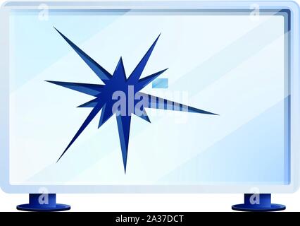 Broken tv icon. Cartoon of broken tv vector icon for web design isolated on white background Stock Vector