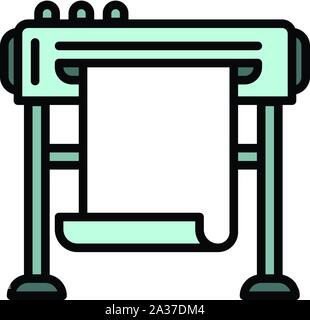 Company plotter icon. Outline company plotter vector icon for web design isolated on white background Stock Vector
