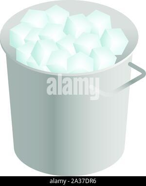Ice box icon. Isometric of ice box vector icon for web design isolated on white background Stock Vector