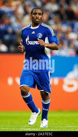 Veltins Arena Gelsenkirchen Germany 19.7.2008, Football: international club friendly, Schalke 04 (S04, blue) vs Rangers FC (RFC, white); Jefferson FARFAN (S04) Stock Photo