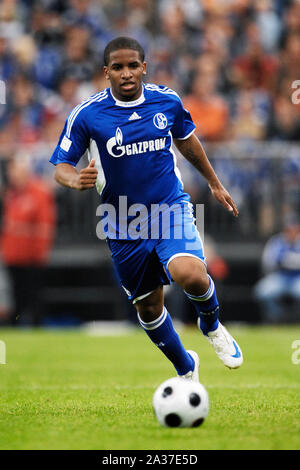 Veltins Arena Gelsenkirchen Germany 19.7.2008, Football: international club friendly, Schalke 04 (S04, blue) vs Rangers FC (RFC, white); Jefferson FARFAN (S04) Stock Photo