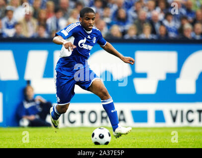 Veltins Arena Gelsenkirchen Germany 19.7.2008, Football: international club friendly, Schalke 04 (S04, blue) vs Rangers FC (RFC, white); Jefferson FARFAN (S04) Stock Photo