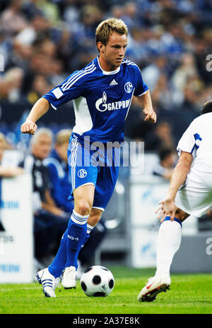 Veltins Arena Gelsenkirchen Germany 19.7.2008, Football: international club friendly, Schalke 04 (S04, blue) vs Rangers FC (RFC, white);  Ivan RAKITIC (S04) Stock Photo