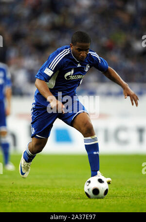 Veltins Arena Gelsenkirchen Germany 19.7.2008, Football: international club friendly, Schalke 04 (S04, blue) vs Rangers FC (RFC, white); Jefferson FARFAN (S04) Stock Photo