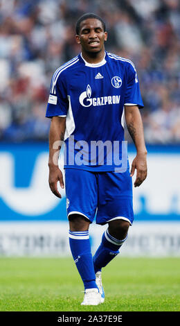 Veltins Arena Gelsenkirchen Germany 19.7.2008, Football: international club friendly, Schalke 04 (S04, blue) vs Rangers FC (RFC, white); Jefferson FARFAN (S04) Stock Photo