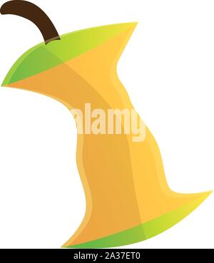 Eaten apple icon. Cartoon of eaten apple vector icon for web design isolated on white background Stock Vector
