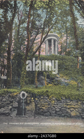 The Fountain and Shakespeare Memorial, Blackgang, Isle of Wight Stock Photo