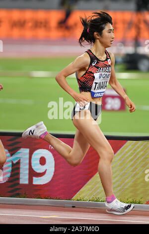 DOHA - QATAR OCT 5: Nozomi Tanaka of Japan competing in the 5000m final ...