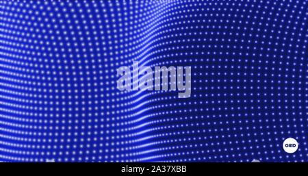 Abstract background. Technology style. 3d network design with particles. Vector illustration. Cover design template. Can be used for advertising, mark Stock Vector