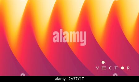 Abstract background with dynamic effect. Optical illusion of distortion of space. Modern pattern. 3d vector illustration for design. Stock Vector