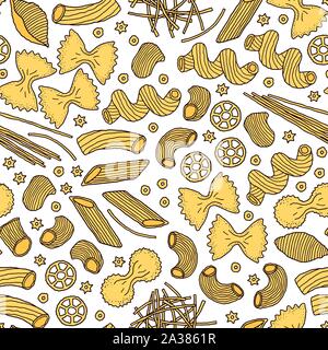 pattern with pasta Stock Vector