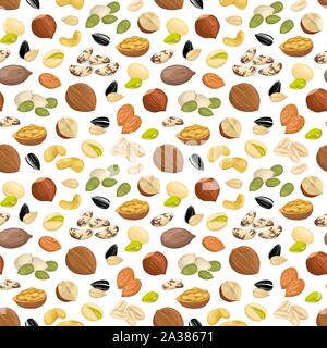 pattern with nuts. Stock Vector