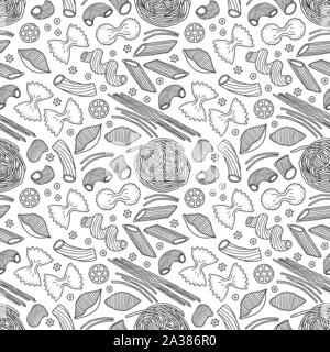 pattern with pasta Stock Vector