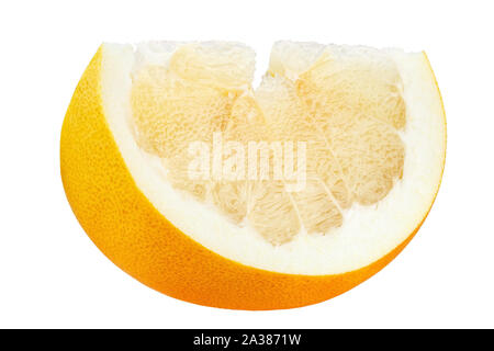 slice of citrus pomelo on a white background, isolated. file contains clipping path Stock Photo