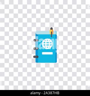 journal icon sign and symbol. journal color icon for website design and mobile app development. Simple Element from travel collection isolated on blac Stock Vector