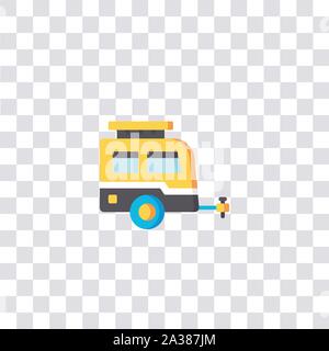 travel trailer icon sign and symbol. travel trailer color icon for website design and mobile app development. Simple Element from travel collection is Stock Vector