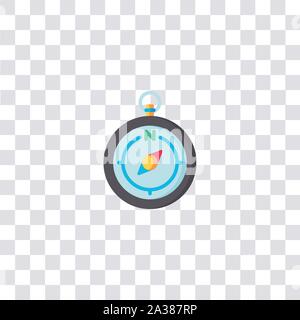 compass icon sign and symbol. compass color icon for website design and mobile app development. Simple Element from travel collection isolated on blac Stock Vector