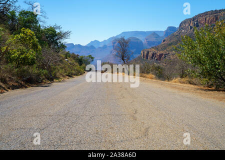 road to lower viewpoint, blyde river canyon in mpumalanga in south africa Stock Photo