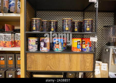 VENICE, ITALY - CIRCA MAY, 2019: interior shot of Bottega Dei Sapori - Gourmet Shop in Venice Marco Polo Airport. Stock Photo