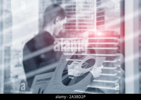 successful business team discussing business plan Stock Photo