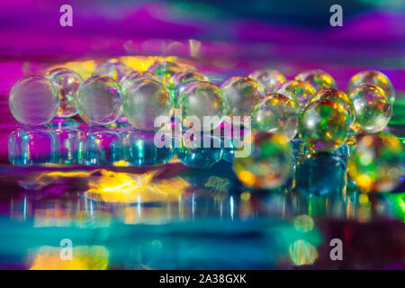 Glass balls on an abstract background