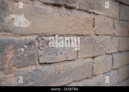 Background foBrick texture with soft lightr designers antique brick texture in bright colors. Brick wall texture in daylight. Many bricks. A series of Stock Photo