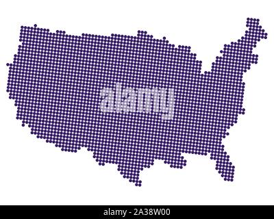 Halftone map of United States of America Vector illustration eps10 Stock Vector