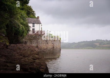 Laugharne, a town located on the south coast of Carmarthenshire, Wales, the home of Dylan Thomas from 1949 until his death in 1953 Stock Photo
