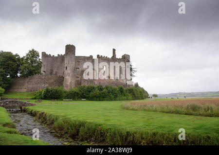 Laugharne, a town located on the south coast of Carmarthenshire, Wales, the home of Dylan Thomas from 1949 until his death in 1953 Stock Photo