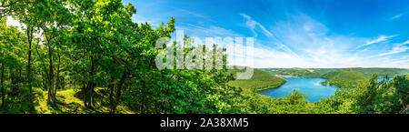 Panorama Rursee in der Eifel Stock Photo