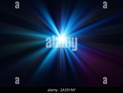 Abstract blue background with beming neon light Stock Photo