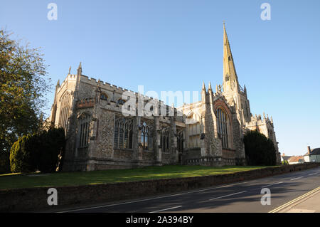 Parish Church of St John the Baptist with Our Lady and St Laurence, Thaxted, Essex Stock Photo