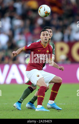 Rome, Italy. 06th Oct, 2019. Rome, Italy - October 06, 2019:KALINIC in action during the Italian Serie A soccer match between AS ROMA and CAGLIARI, at Olympic Stadium in Rome. Credit: Independent Photo Agency/Alamy Live News Stock Photo