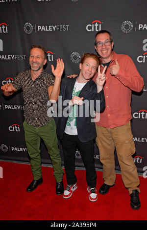 NEW YORK, NY - OCTOBER 05: Breckin Meyer, Seth Green and Matthew Senreich attend 'Robot Chicken' - PaleyFest New York 2019 at The Paley Center for Med Stock Photo