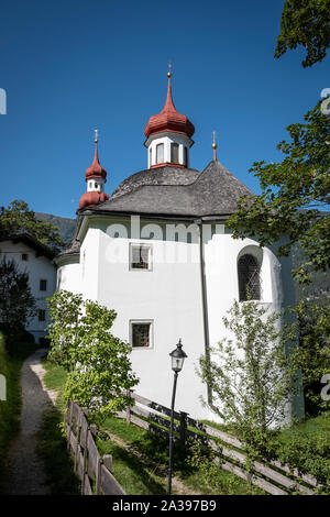 Hainzenberg, pilgrimage church Maria Rast, Zillertal valley,  Zell am Ziller, Tyrol, Austria Stock Photo