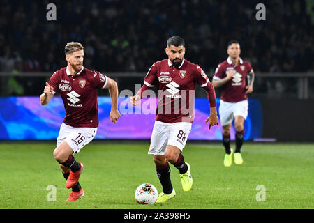 Tomas Rincon (Torino FC) during the Serie A TIM football match between Torino FC and SSC Napoli at Stadio Grande Torino on 6th October, 2019 in Turin, Italy. Stock Photo