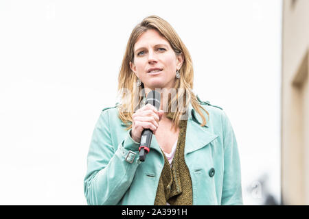Maja Göpel from Scientists for Future speaking at a Fridays for Future Rally in Berlin, Germany in 2019. Stock Photo