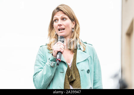 Maja Göpel from Scientists for Future speaking at a Fridays for Future Rally in Berlin, Germany in 2019. Stock Photo
