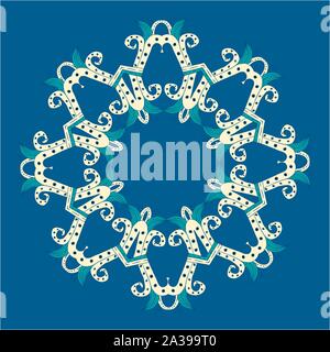 Greek vector mandala, Ancient round meander art in circle isolated on ...