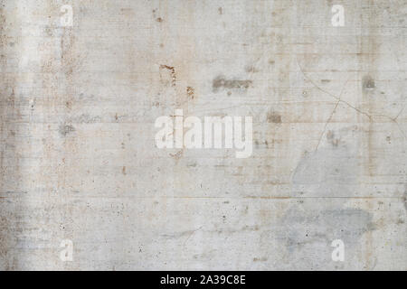Texture of old, grungy, white concrete wall for background Stock Photo