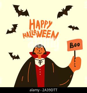 Halloween party invitations or greeting cards Stock Vector