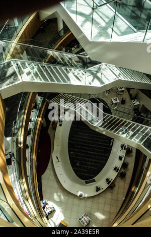 Staircases in Atrium of Liverpool Central Library Stock Photo