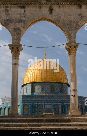 The Dome of the Rock on the Temple Mount in the Old City of Jerusalem. Stock Photo