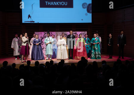 London, UK. 06th Oct, 2019. K-Music - Celebrate Pansori, of historical war time story at Kings Place on 6 October 2019, London, UK. Credit: Picture Capital/Alamy Live News Stock Photo